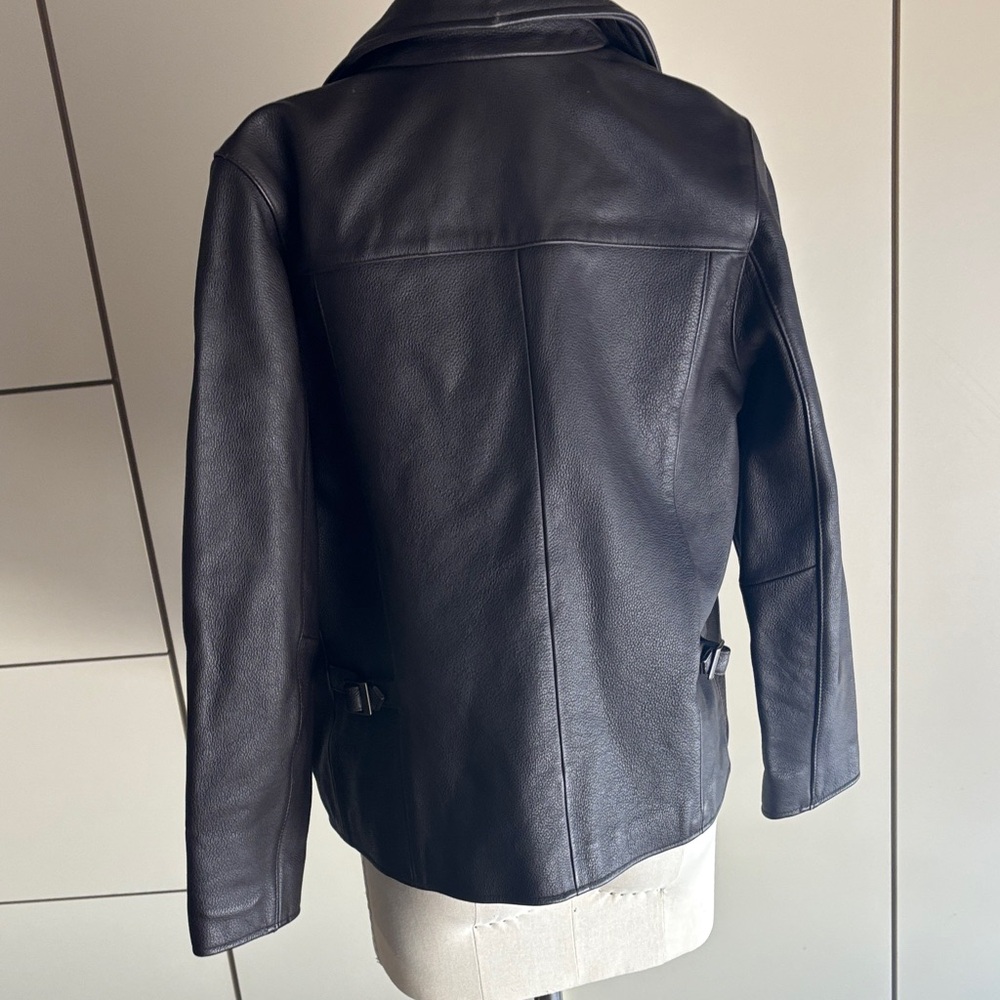 Eddie Bauer Black Leather Jacket - Picture 2 of 5
